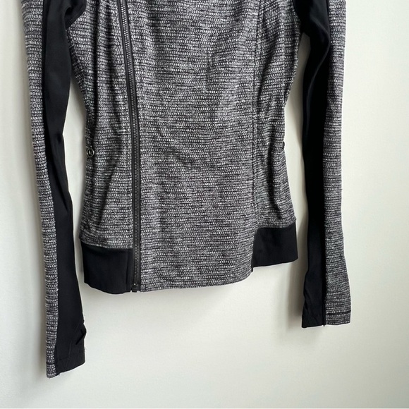 Lululemon Women’s Bhakti Yoga Jacket Size 4 Zip up Pockets Coco Pique  / Black - Picture 9 of 16